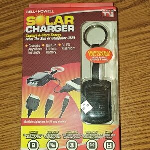 As Seen On TV NWT Bell + Howell Black Solar Charger